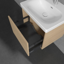  Mobilier suspendat pentru lavoar Villeroy&Boch Skyla, 1 sertar Soft Close, 55 cm, nordic oak